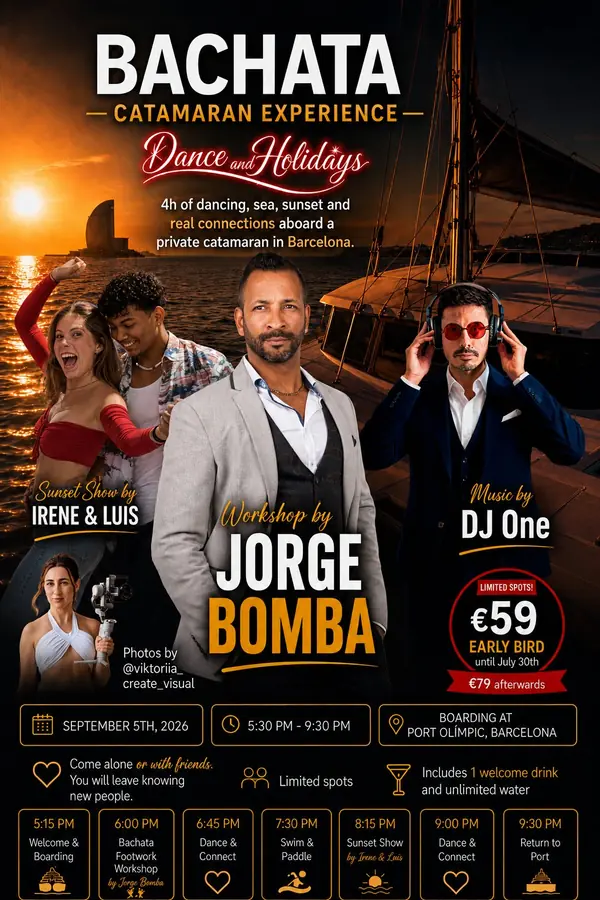 BACHATA CATAMARAN EXPERIENCE/BACHATA TARDEO EN CATAMARÁN - bachata festival in Barcelona, Spain
