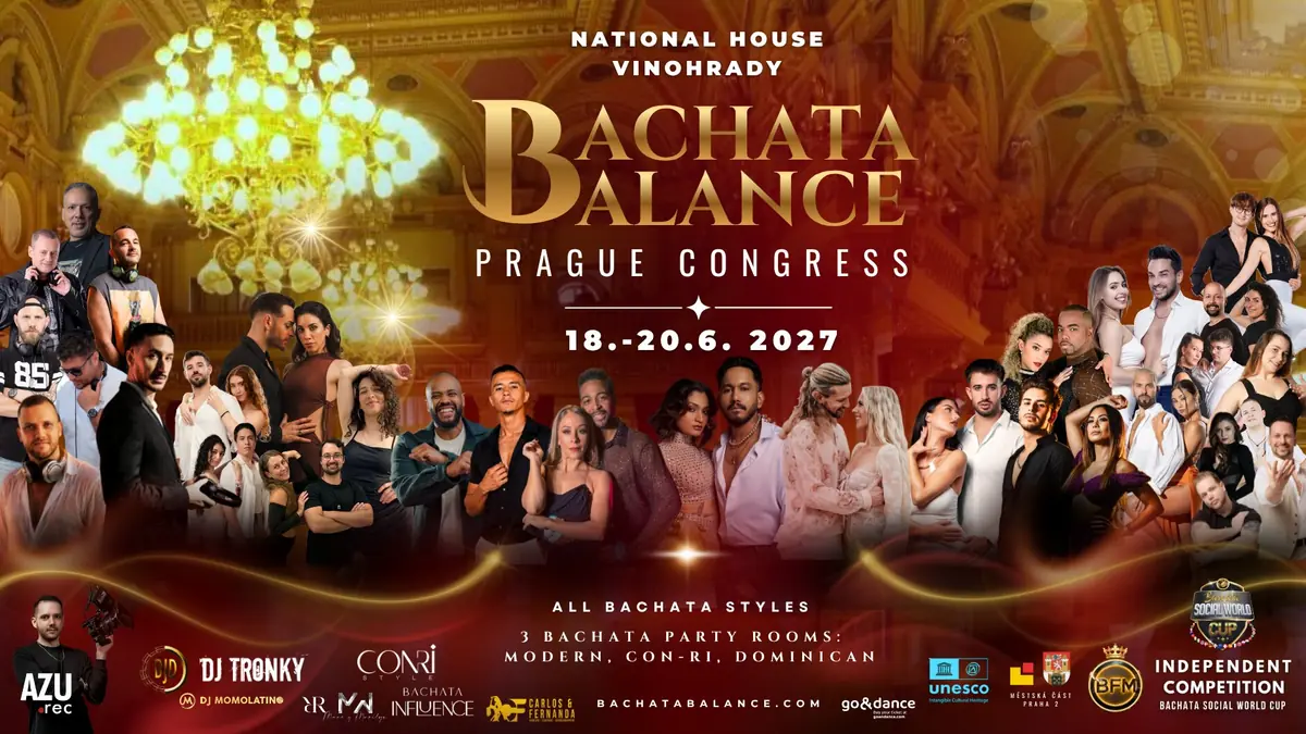 Bachata Balance Prague Congress 2027 (18.-20.6.) - bachata, zouk festival in Prague, Czechia