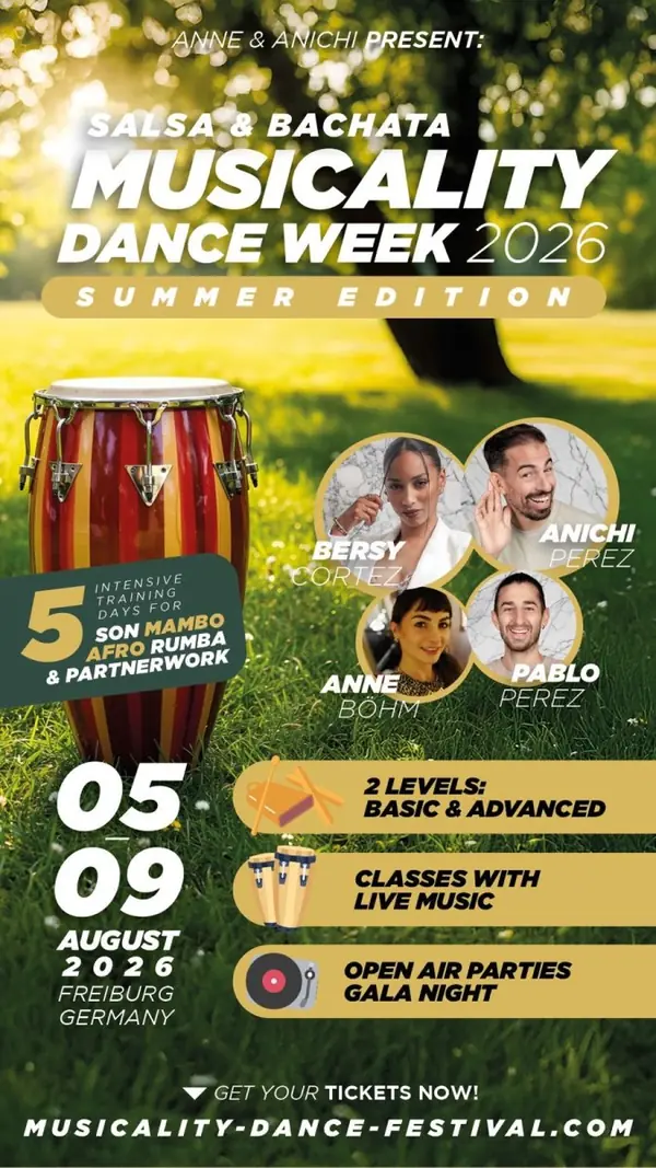 Musicality Summer Dance Week 2026 - salsa festival in Freiburg, Germany