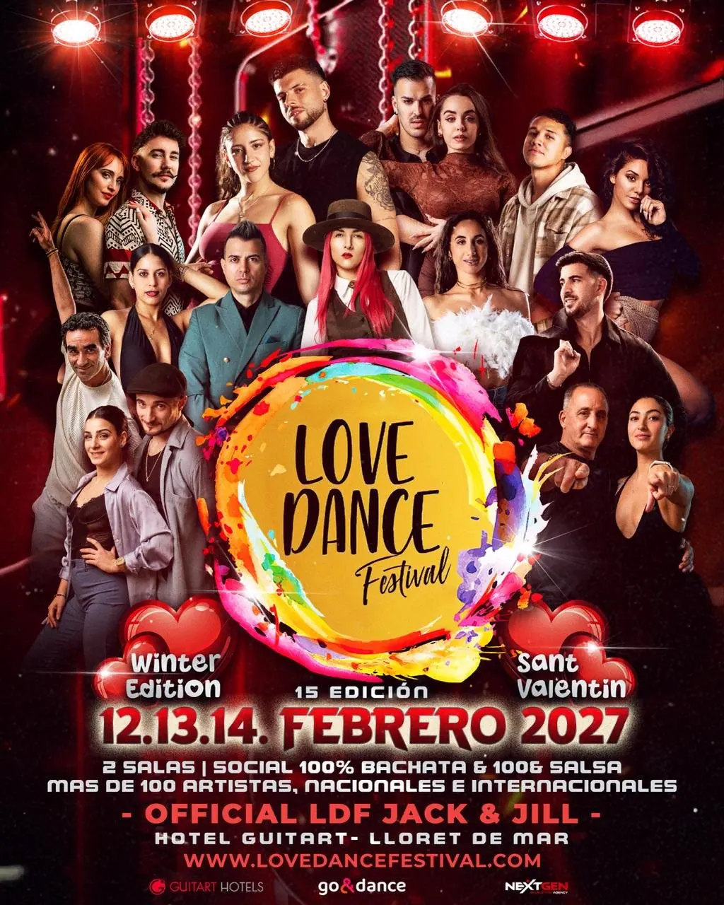 Love Dance Festival 15 Edition - February 2027 Edición Valentine's Day and Carnival Edition - bachata, salsa festival in Lloret de Mar, Spain