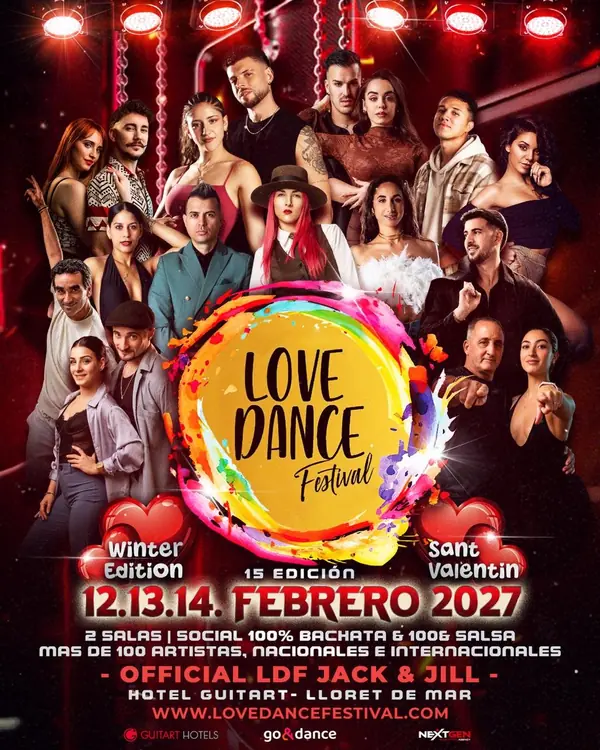 Love Dance Festival 15 Edition - February 2027 Edición Valentine's Day and Carnival Edition - bachata, salsa festival in Lloret de Mar, Spain