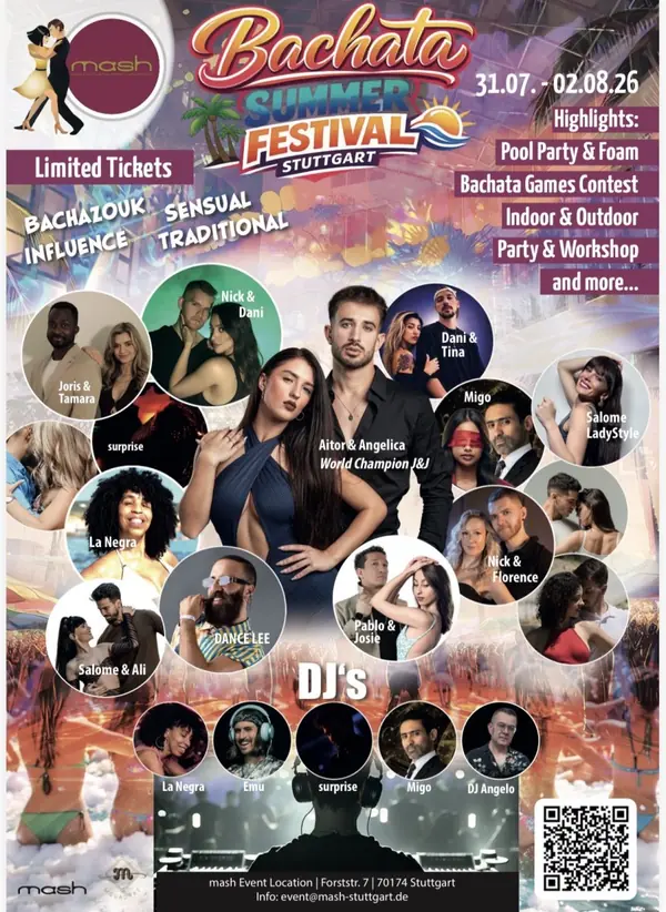 Summer Bachata Festival Stuttgart 2026 - bachata festival in Stuttgart, Germany