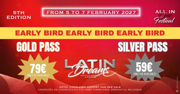 LATIN DREAMS FESTIVAL 2027 BACHATA SENSUAL - KIZOMBA - bachata, kizomba festival in Charleroi, Belgium