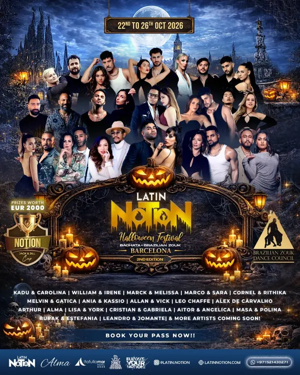 LATIN NOTION SPAIN 2026 - bachata, zouk festival in Altafulla, Spain