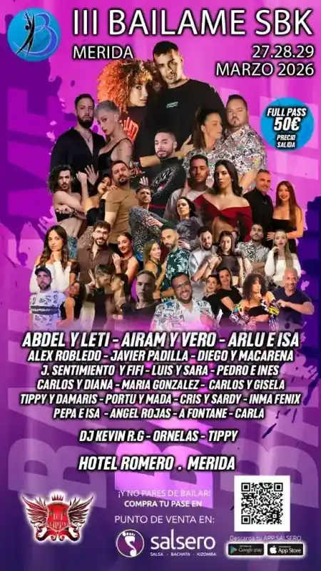 Báilame SBK Festival - Salsa, Bachata, Kizomba festival in Mérida, Badajoz, Spain