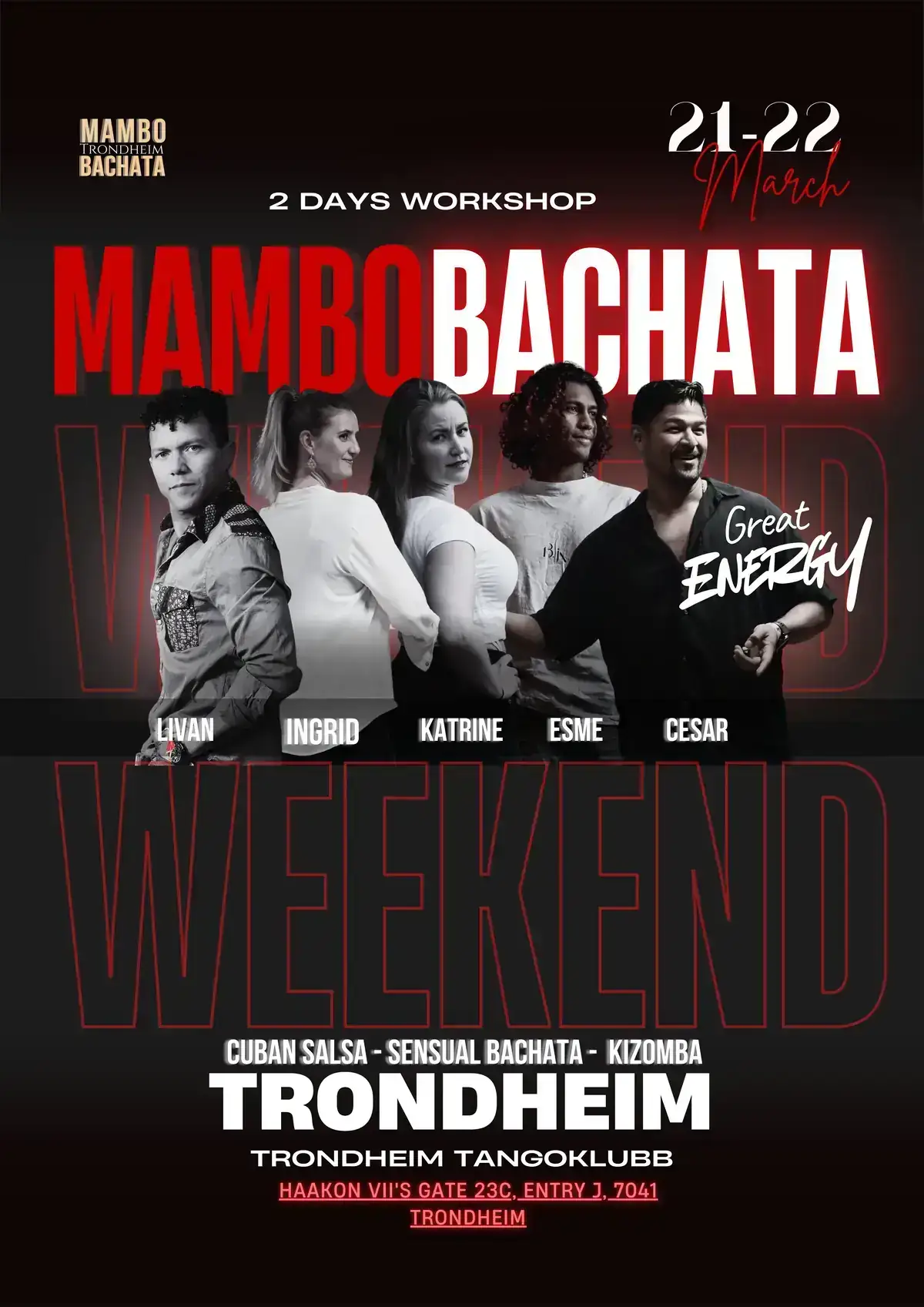 Mambo Bachata Weekend (March 2026) - bachata, kizomba, salsa festival in Trondheim, Norway