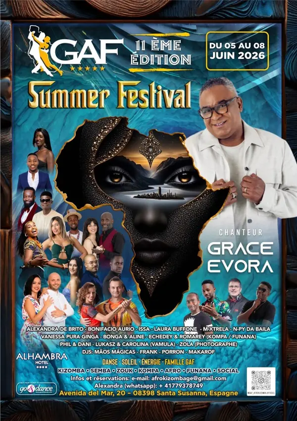 GAF Summer Festival 5 - 8 Juin 2026 Barcelona, Santa Susanna, Espagne - kizomba, zouk festival in santa susanna, España