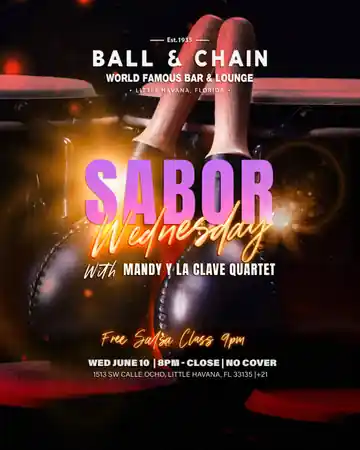 Sabor Wednesday Mandy y la Clave Quartet, Miami