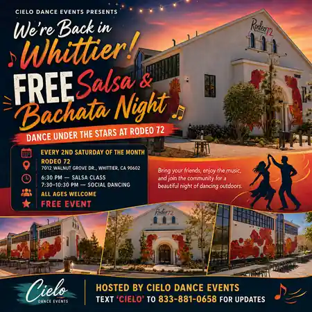 Outdoor Salsa & Bachata Night at Rodeo 72, Los Angeles