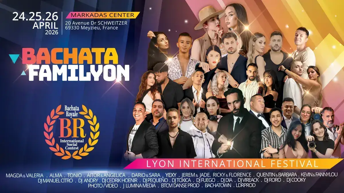 Bachata Familyon International Festival 24, 25, 26 April 2026 Lyon France Markadas Meyzieu - bachata festival in Meyzieu, France