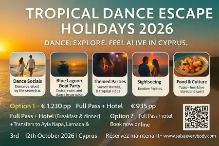 🌴 TROPICAL DANCE ESCAPE HOLIDAYS 2026 - CYPRUS ☀️ Dance • Discover • Connect in Paradise - 9th Edition - bachata, kizomba, salsa festival in Paphos, Cyprus
