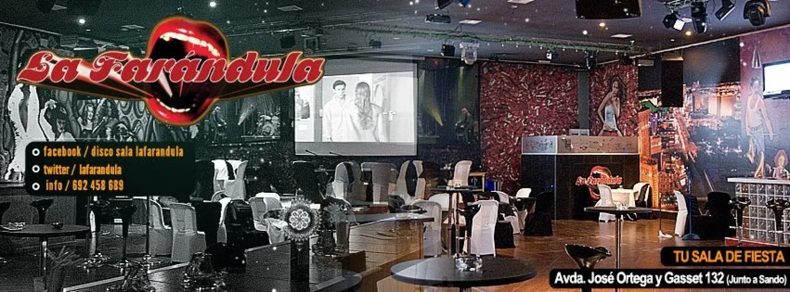 Sala La Far\u00e1ndula, M\u00e1laga \u2013 dance hall interior with stage and dance floor