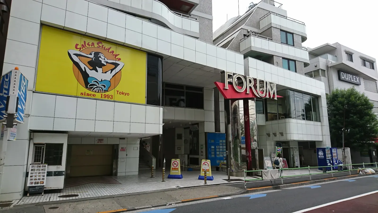 Salsa Sudada branded venue exterior sign in Tokyo
