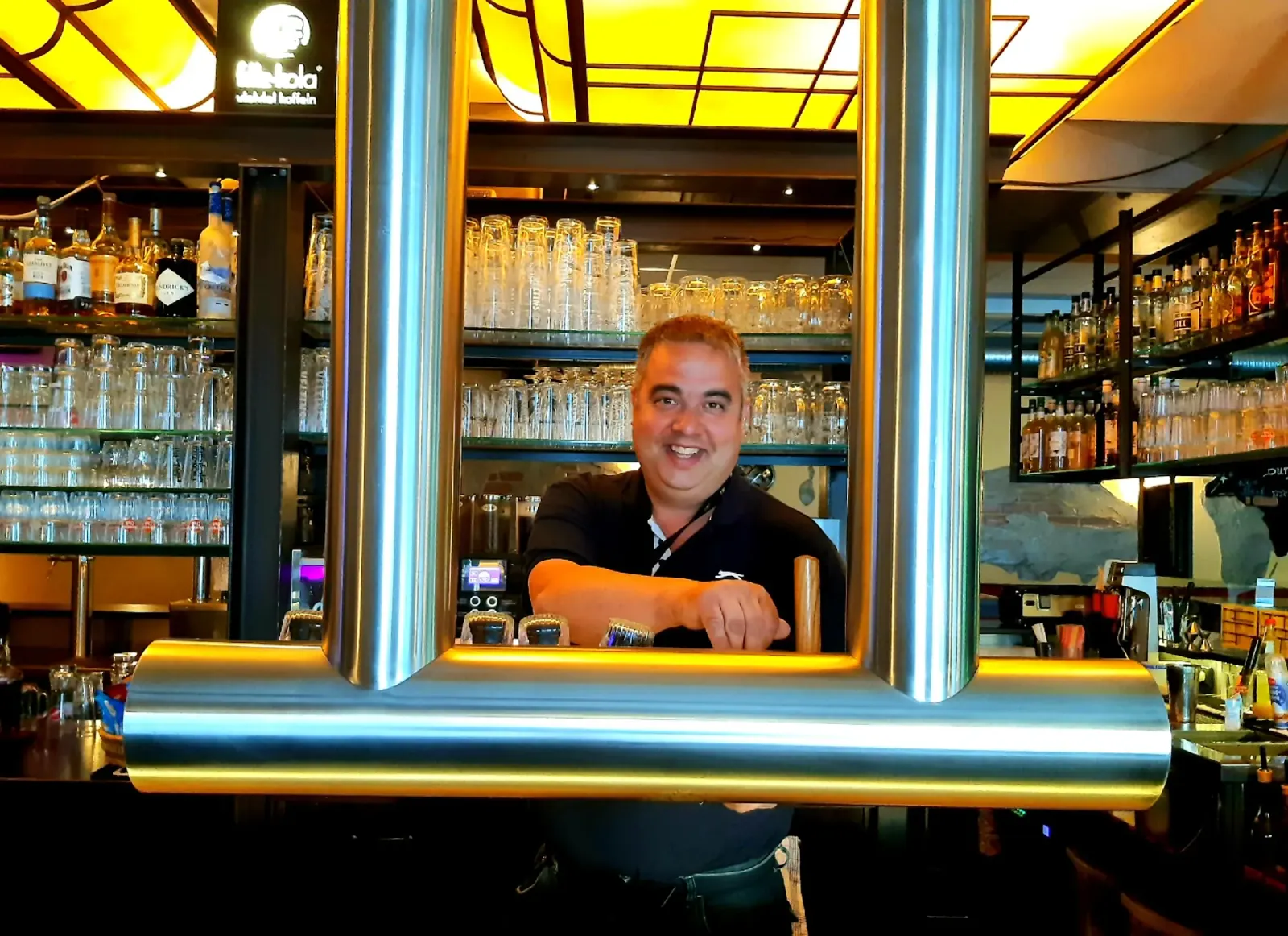 Bar interior with seating and warm atmosphere at Jake and Son Bad Kreuznach