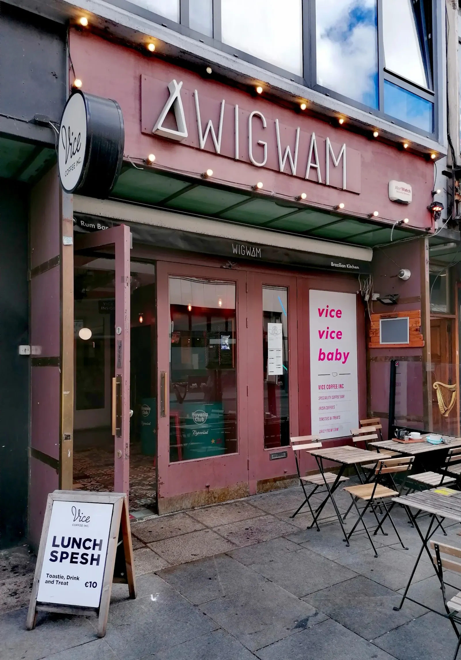 Wigwam Dublin venue daytime exterior view from the street