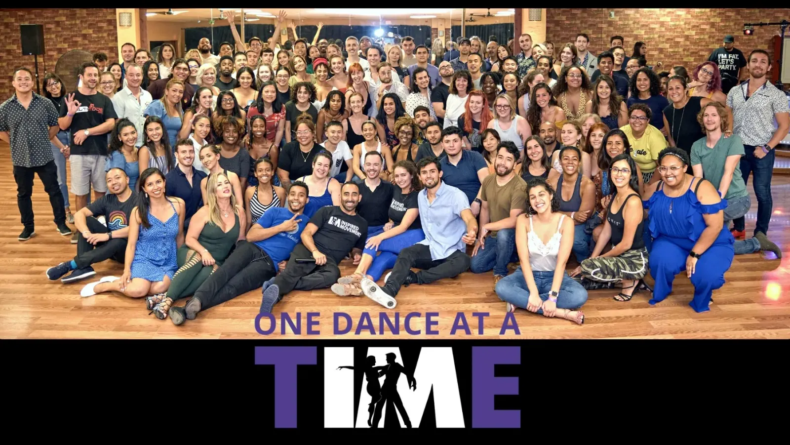 Austin Inspired Movement dance studio with dancers practicing salsa and bachata moves