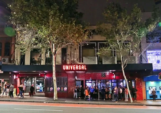 Universal Sydney nightclub exterior at night on Oxford Street, Darlinghurst