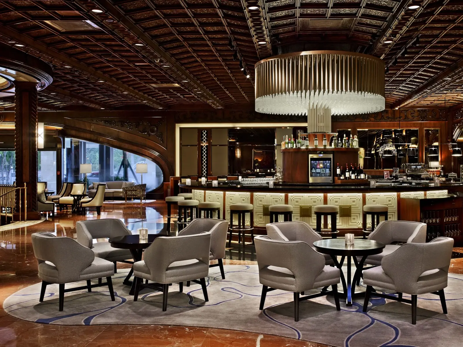 Grand lobby bar interior at Fairmont El San Juan Hotel Carolina Puerto Rico