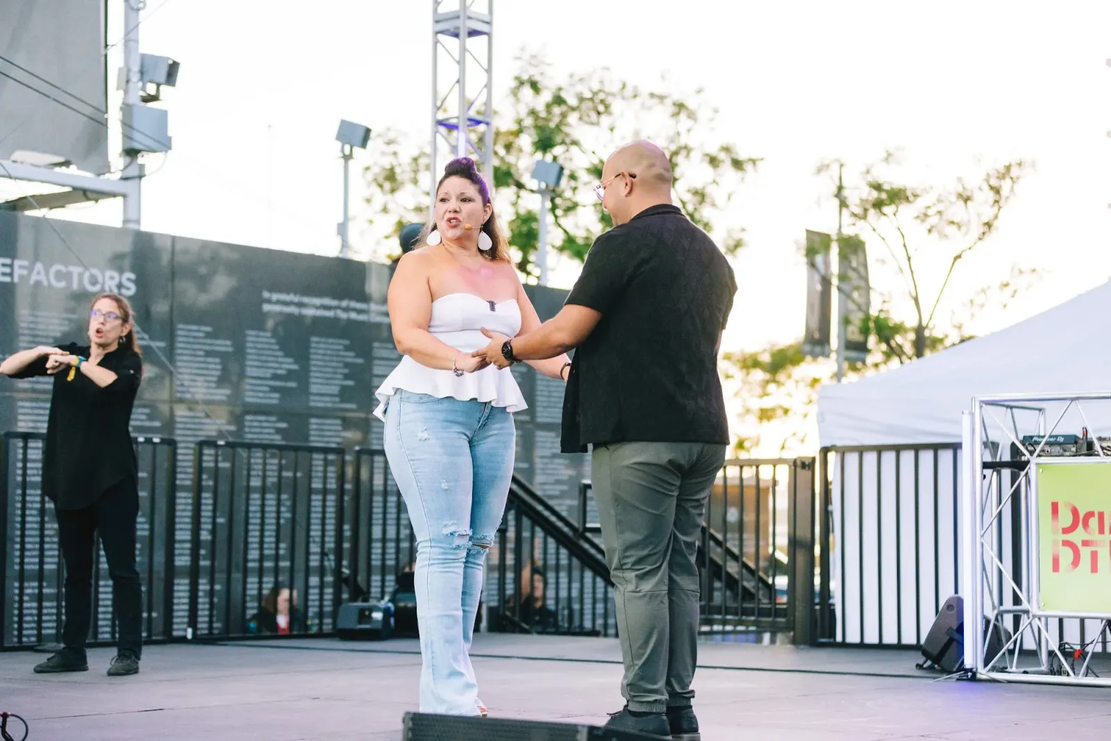 Dancers performing on outdoor stage at Dance Street California Pasadena