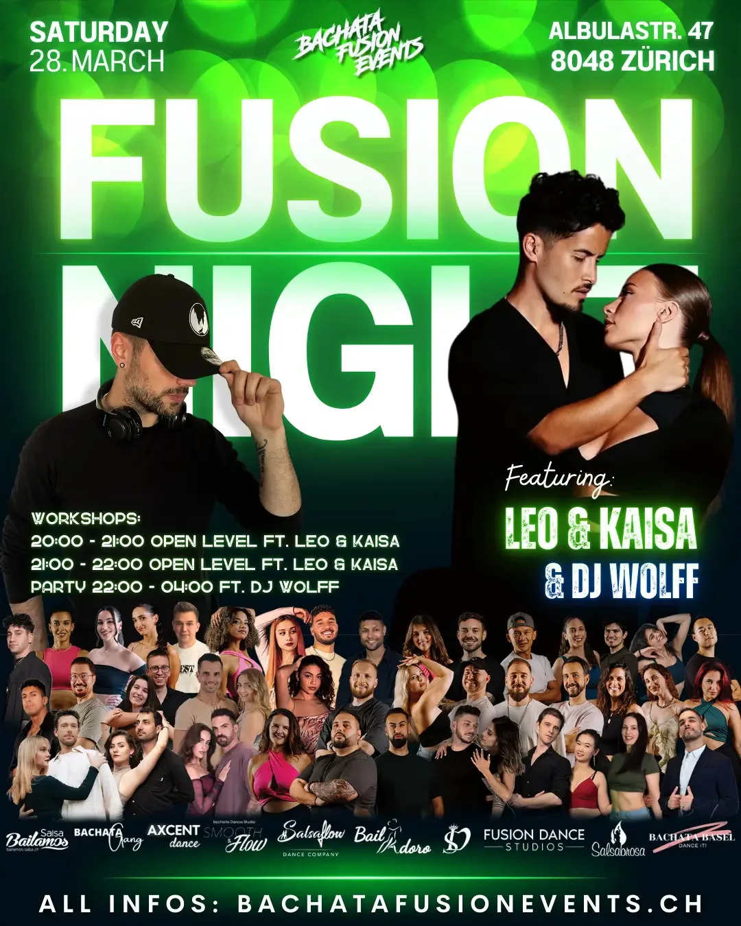 Fusion Dance Studio, Zurich – social dance night event