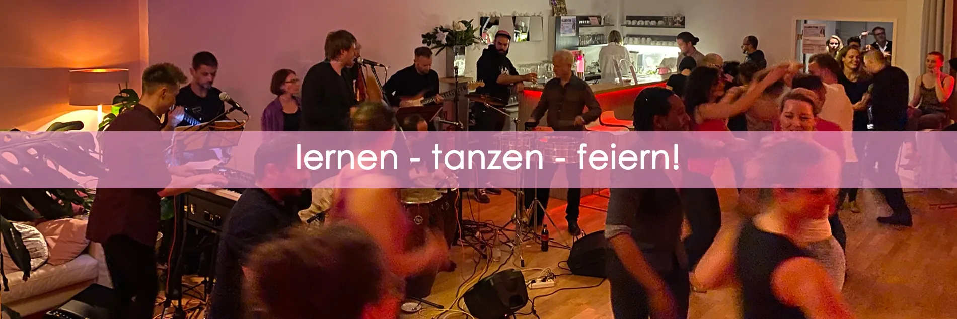 Live band performing with dancers and bar at La Mambita Berlin