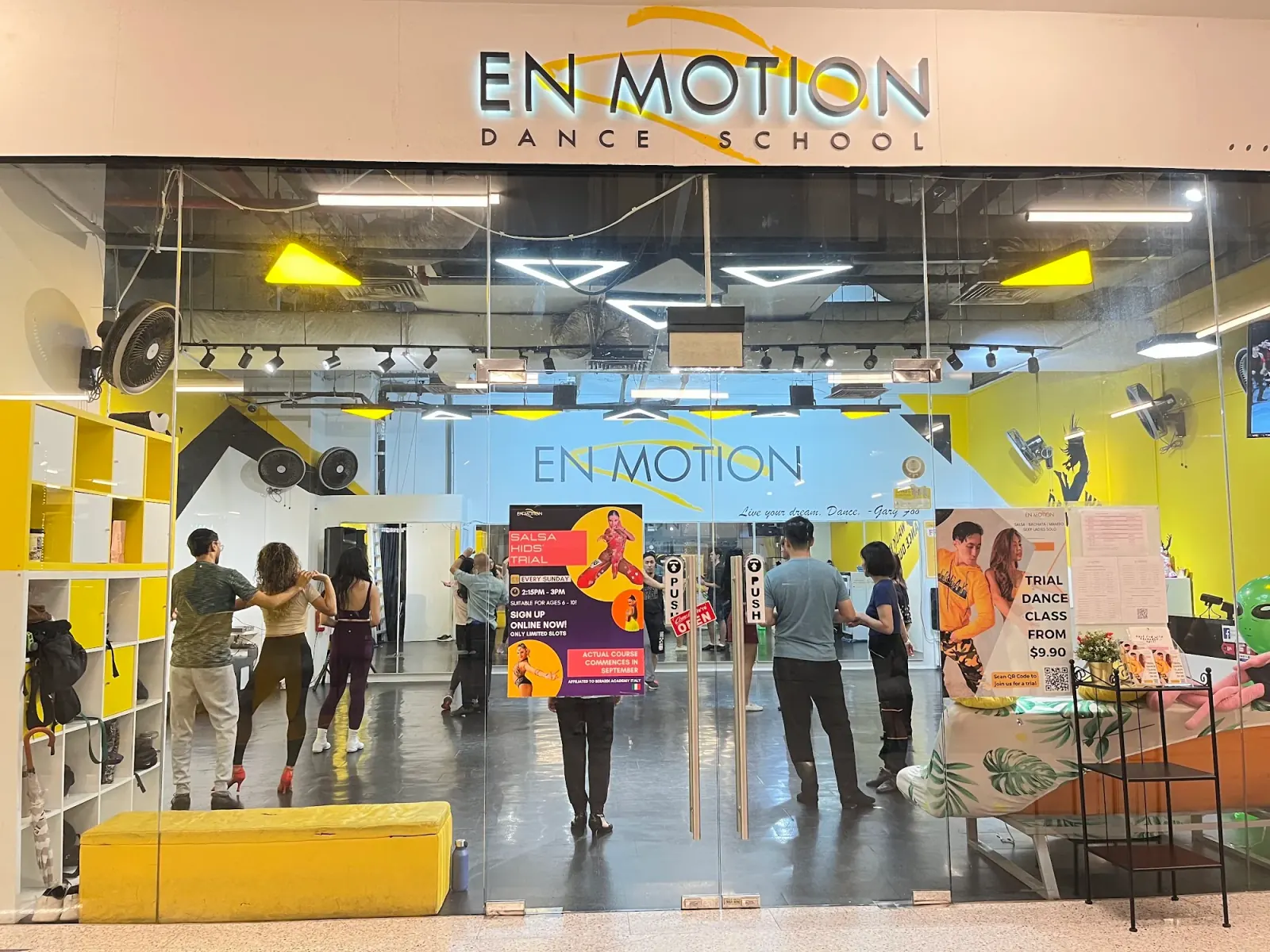 Dance class in progress at En Motion Dance School Singapore