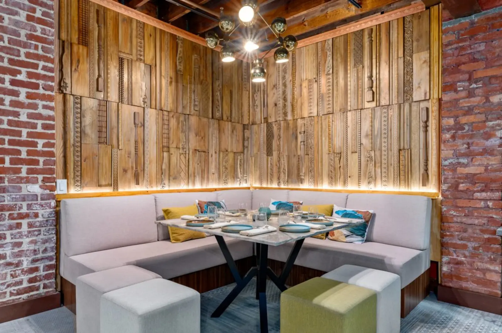 Sebastian Pintxos Bar dining area with elegant Spanish-inspired decor and cozy seating