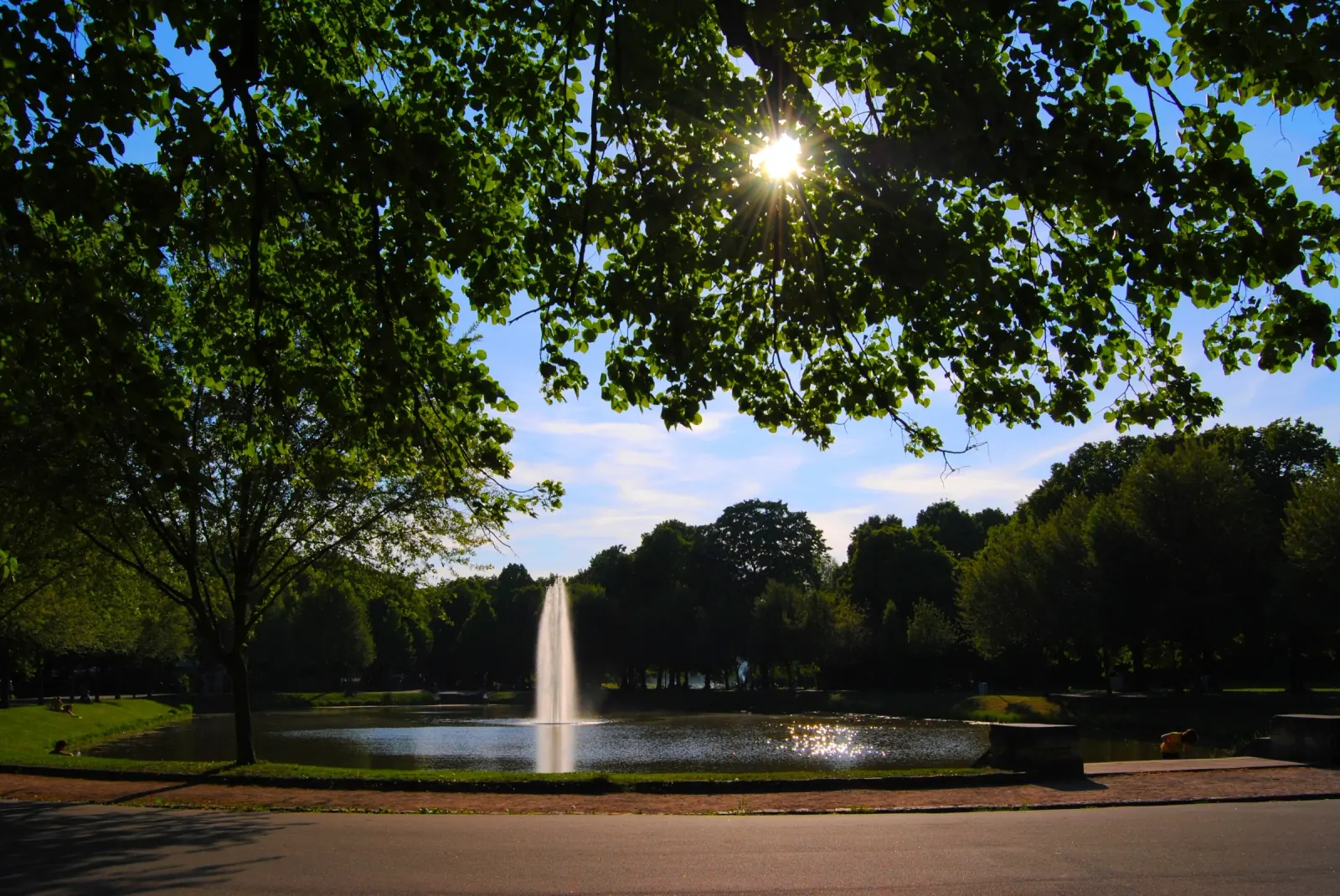 Green landscape at Clara-Zetkin-Park, Leipzig