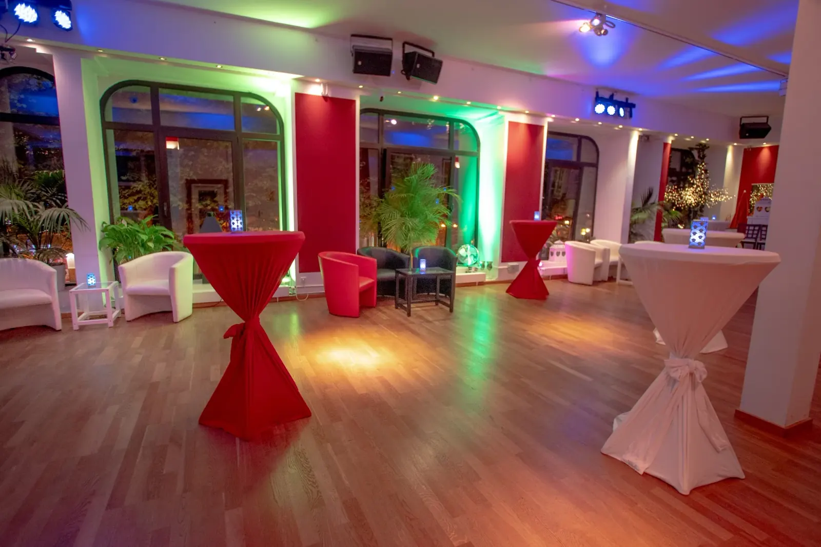 Dance School Monika Bauer Frankfurt studio decorated for evening event