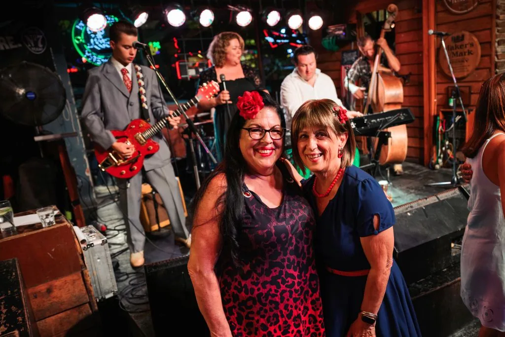 Live band night with crowd at Mustang Bar in Perth