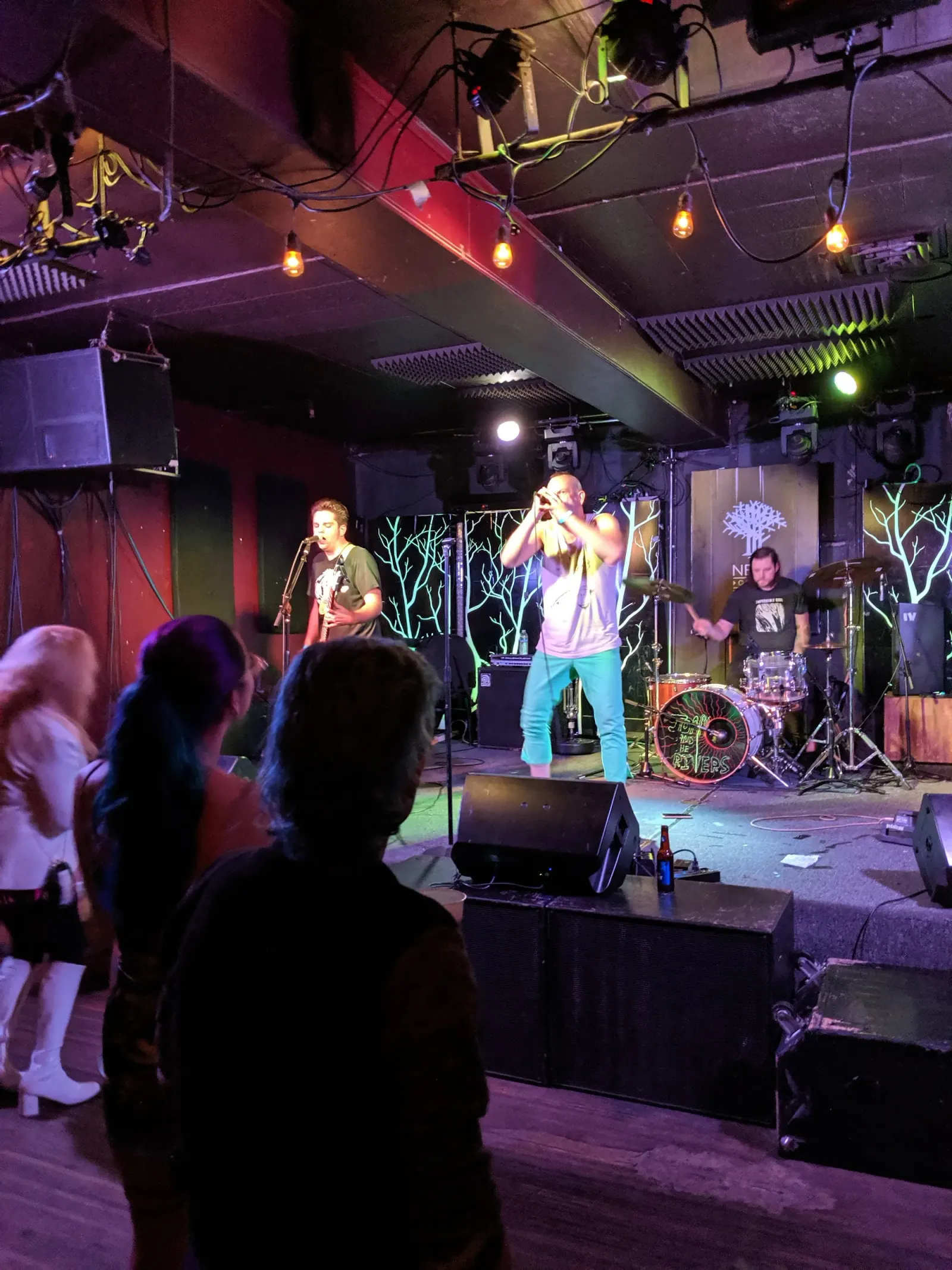 Crowd watching a live performance on stage at Neck of the Woods San Francisco