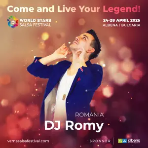 DJ Romy aka The Preacher, DJ at EL FESTIVAL by Salsa On Sundays Bucharest - 2nd year Anniversary - 11-13 December 2026