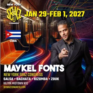 Maykel Fonts, instructor at AloCubano Festival Krakow